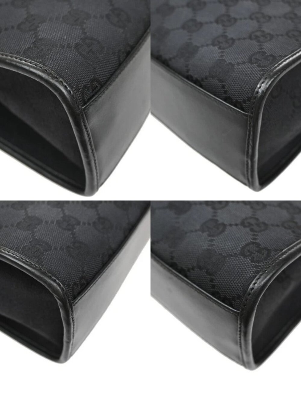 Gucci GG Pattern Jackie Shoulder Tote Bag Canvas Leather Black Italy 79SA077 - Picture 7 of 14